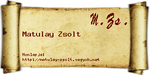 Matulay Zsolt névjegykártya