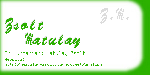 zsolt matulay business card